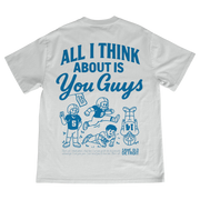 All I Think About Is You Guys Tee | White – Same Old Detroit