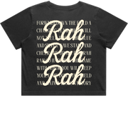 Rah Rah Cropped Tee | Faded Black – Same Old Detroit
