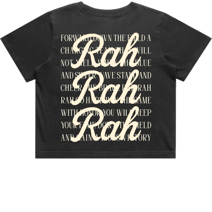 Rah Rah Cropped Tee | Faded Black – Same Old Detroit