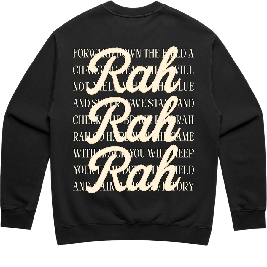 Rah Rah Crewneck | Faded Black – Same Old Detroit