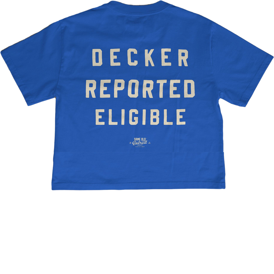 Reported Eligible Cropped Tee | Court Blue - Same Old Detroit