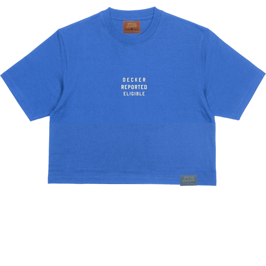 Reported Eligible Cropped Tee | Court Blue - Same Old Detroit