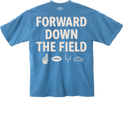 FORWARD DOWN THE FIELD Tee | Field Blue – Same Old Detroit