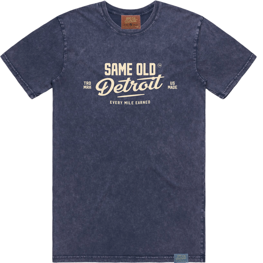 Signature Same Old Detroit Tee | Blue Stonewash