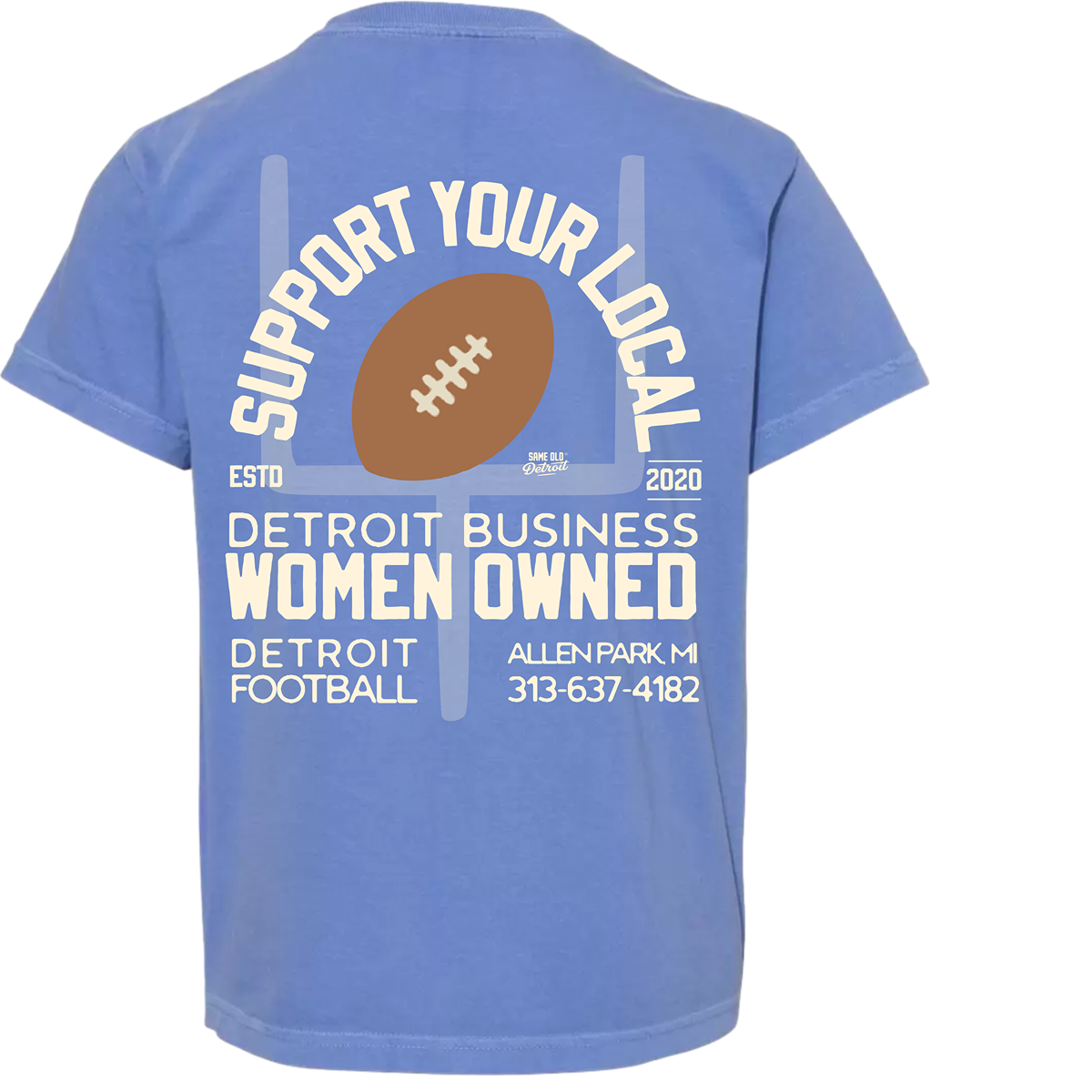 Support Your Local Kids Tee | Blue – Same Old Detroit