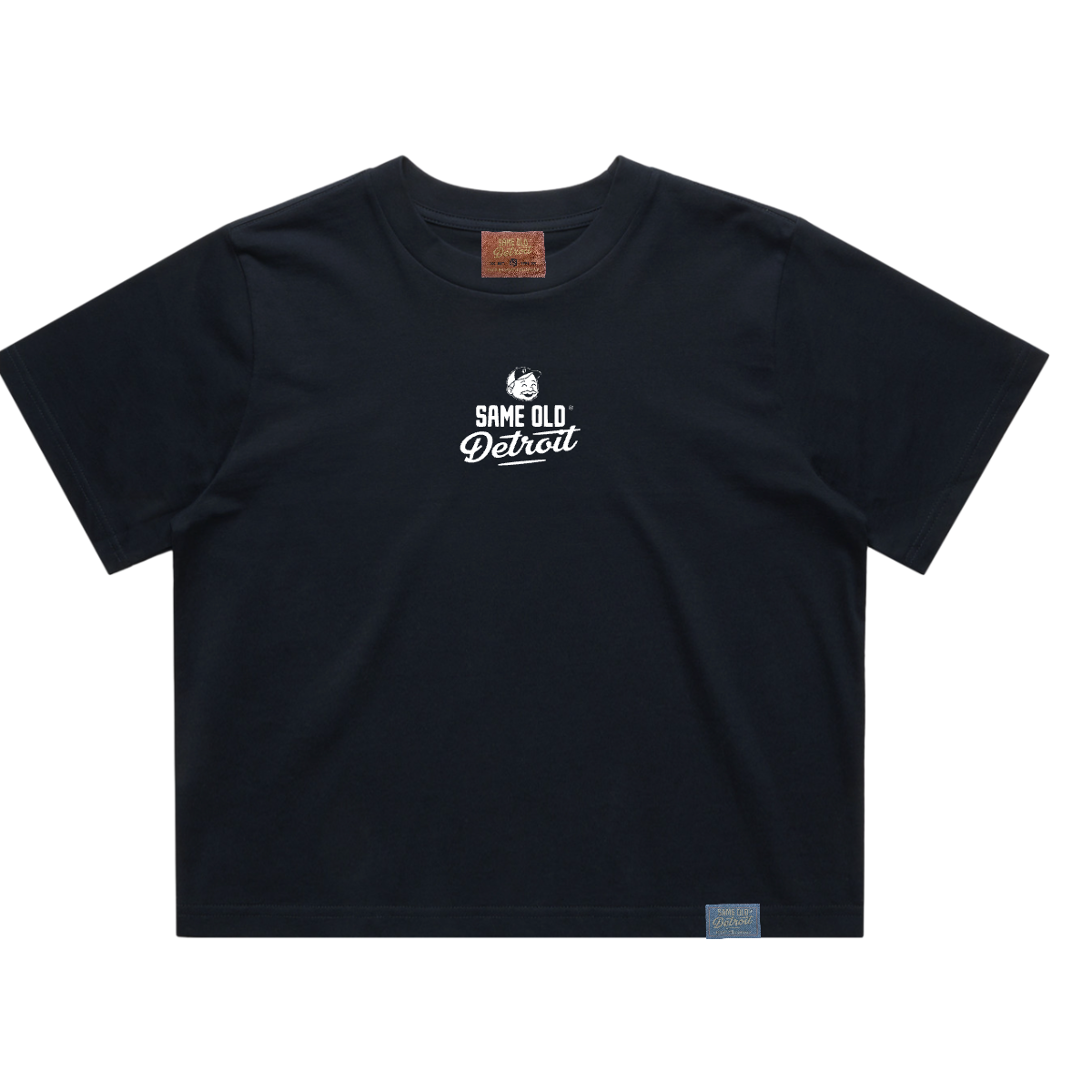 Same Old Detroit Cropped Tee | Navy – Same Old Detroit