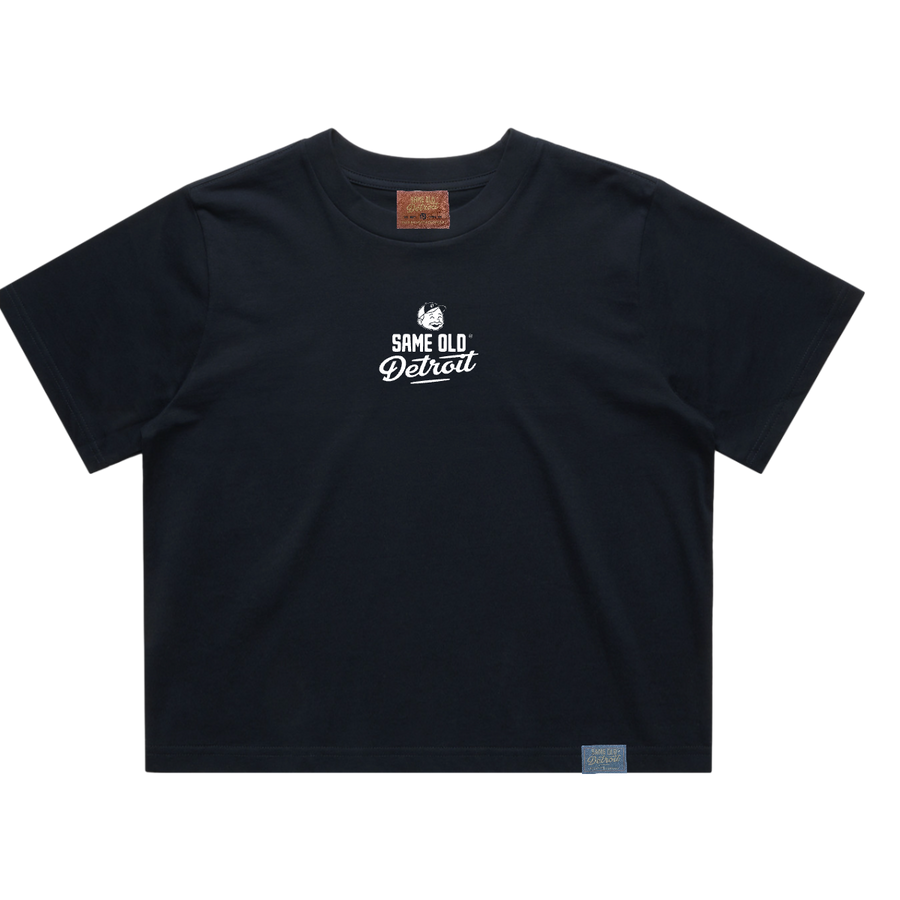 Same Old Detroit Cropped Tee | Navy – Same Old Detroit