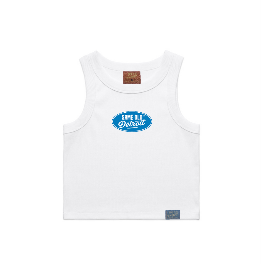 Same Old Detroit Cropped Tank | White – Same Old Detroit