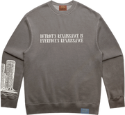 Detroit’s Renaissance Crewneck | Faded Gray – Same Old Detroit