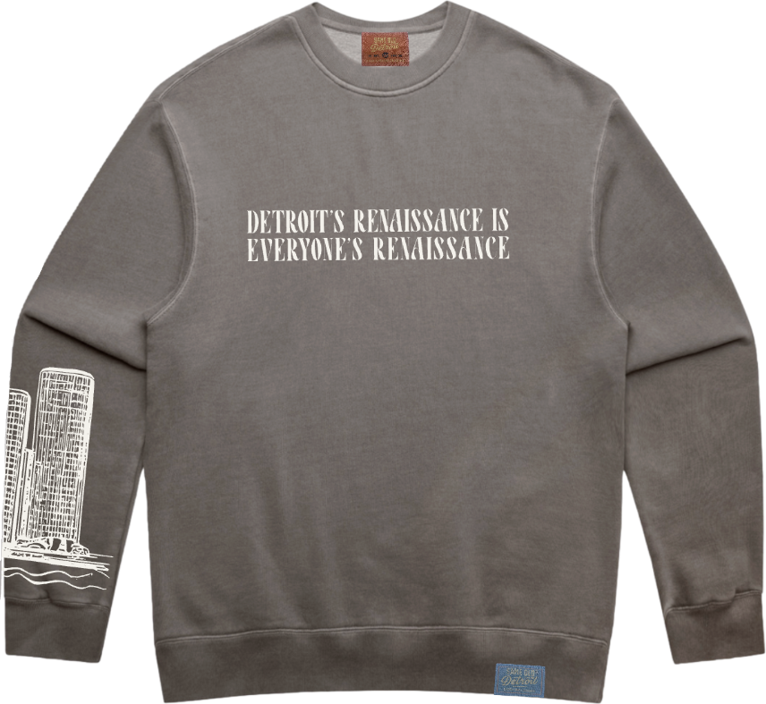 Detroit’s Renaissance Crewneck | Faded Gray – Same Old Detroit