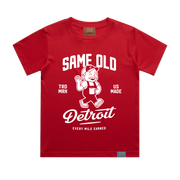 Same Old Detroit Kids Tee | Court Red Same Old Detroit