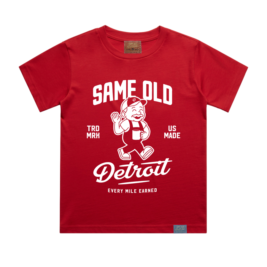 Same Old Detroit Kids Tee | Court Red Same Old Detroit