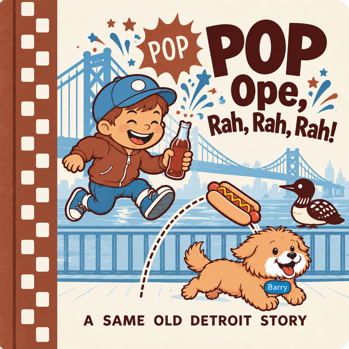 Locked POP cover artwork with Clay spine accents, shown flat for cover detail.