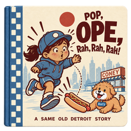 Locked OPE cover artwork with Steel checker spine and Barry, shown flat for cover detail.