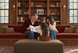 Family story time with Same Old Detroit books in a warm library